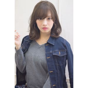 流しめ小顔バング ニュアンスパーマ