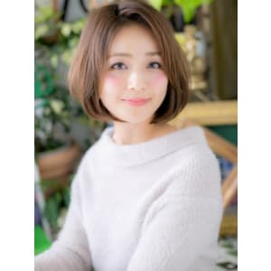 シンプルカワイイ☆前下がりの大人ボブ