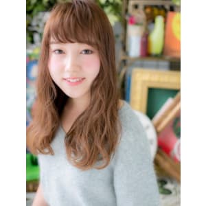 斜めバングが大人かわいい♪ヌーディロング - COVER HAIR bliss 戸田公園西口店【カバーヘアブリス トダコウエンニシグチテン】掲載中