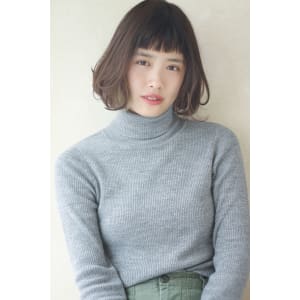ふんわりパーマ ひし形シルエットボブ