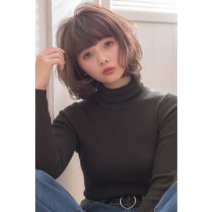 フォギーカラーレイヤーカットひし形ボブ　AKI-230