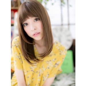 お人形さんみたい♪小顔シルキーストレート