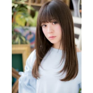 小顔マジック★黒髪ストレートレイヤー
