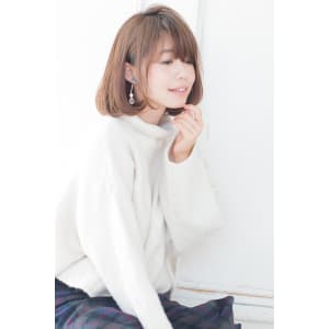 ストレートワンカールフォギーベージュボブ　AKI-252