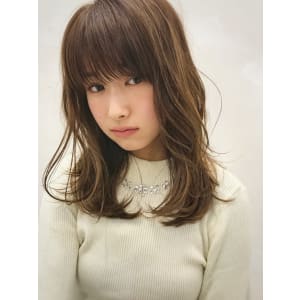 ラフウェーブ 低温デジタルパーマ  小顔束感バング 