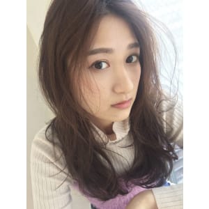 【y－２８４】柔かデジタルパーマレイヤーセミロング
