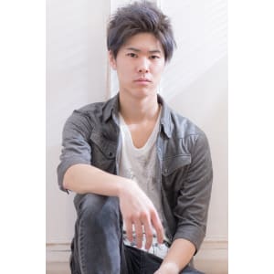 前髪立ち上げすっきりショートメンズ AKI-269
