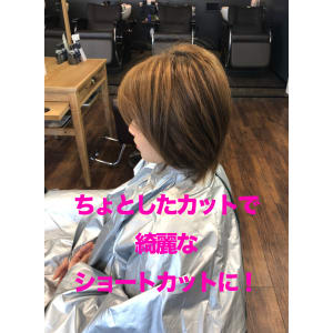 ちょとしたカットで綺麗なショートカット☆アフロート 中島