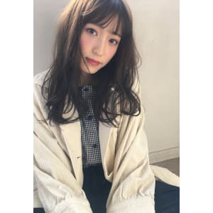 大人小顔ゆるふわセミロング