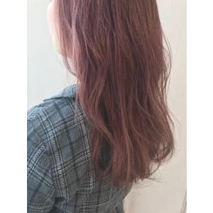 お客様ヘア ピンクベージュ