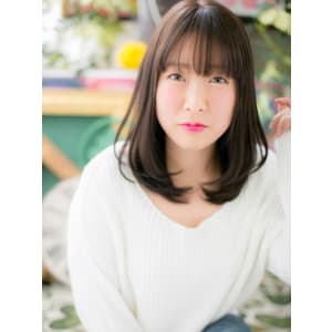 清楚な…黒髪ナチュラルワンカール
