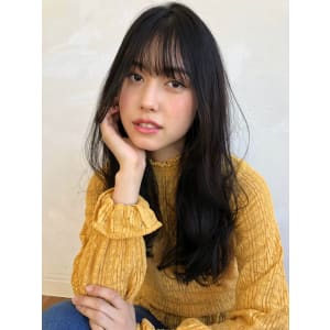 シースルーバング　アンニュイなmixパーマ