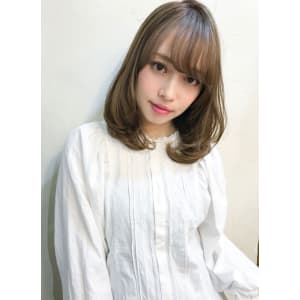 大人可愛いゆるふわセミディ 