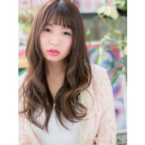 ゆるふわフェミニン♪イヤリングカラーくせ毛風エアリーカール