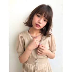 愛され小顔外ハネボブ ショコラアッシュ