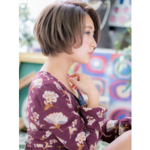 30代40代大人女子に♪かきあげバングアシンメトリー大人ボブ