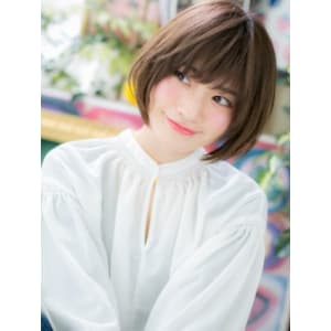 シンプルかわいい☆小顔前下がりボブ