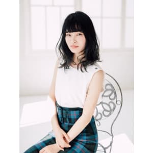 重ためバング×セミロング