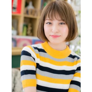 大人かわいい♪ガーリー小顔ボブ