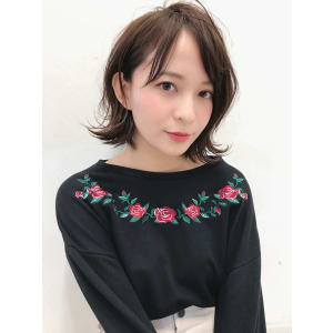 トレンド切りっぱなしボブ☆ネイビーグレイ