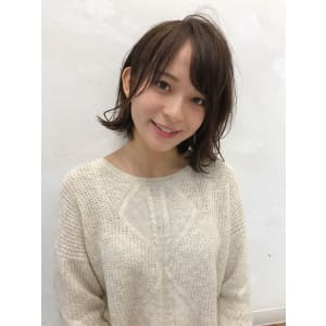 外ハネトレンド切りっぱなしボブ☆ブルージュ