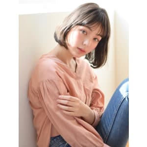 シースルーバング×ピュアボブ