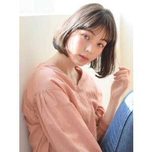シースルーバング×ピュアボブ