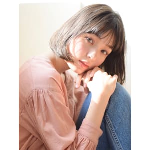 シースルーバング×ピュアボブ