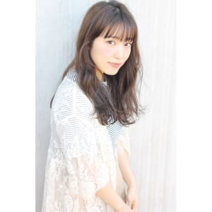透明感ラベンダーアッシュカラー 大きめウェーブパーマ