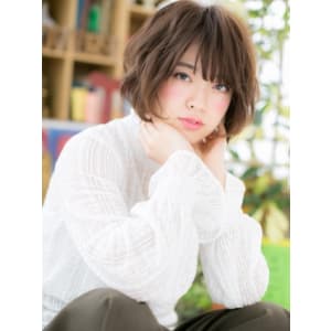  アシンメトリーで無造作感、、大人ボブ