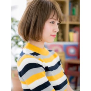 大人かわいい♪ガーリー小顔ボブ