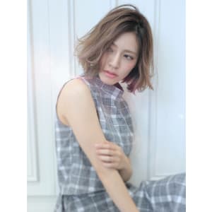 ルーズウェーブナチュラルボブ×グレージュボブ
