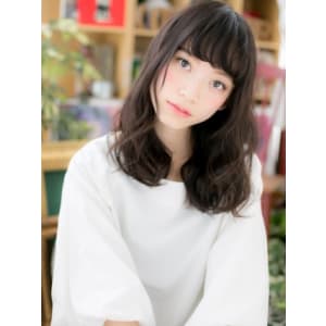 くせ毛風カールx黒髪の好感度セミディ - COVER HAIR bliss 川口東口駅前店【カバー ヘア ブリス】【カバー ヘア ブリス カワグチヒガシグチエキマエテン】掲載中