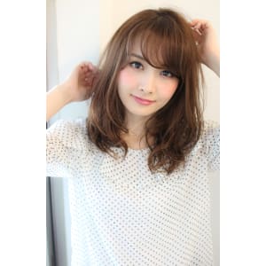 ウェーブパーマセミディ【H-589】