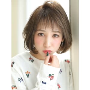 切りっぱなしボブ★マシュマロエアリーグレージュ
