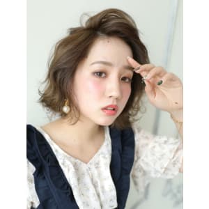 オン眉★切りっぱなしボブ★エアリー外ハネ
