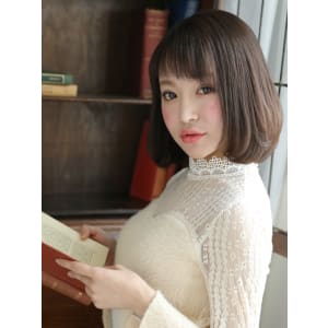 切りっぱなしボブ★オン眉★エアリー縮毛矯正