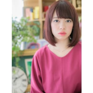 スイートカラーで♪ピュア☆前下がりボブ