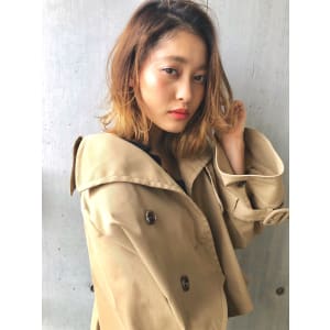 ひし形シルエット　ハイライトグレージュ