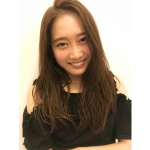 フォギーベージュ大人セミロング