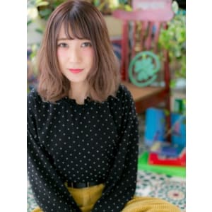 くせ毛風ゆるふわカール♪愛されミディアム