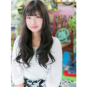 黒髪クラシカル◎くせ毛風ロング