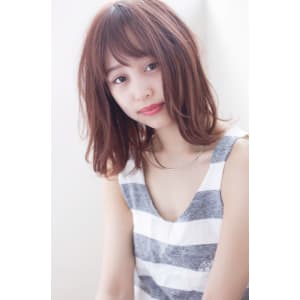 ヴェールウェーブ大人ミディグレージュブルージュピンクアッシュ