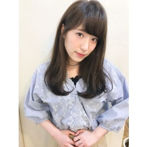 大人小顔ロング　ナチュラルカール