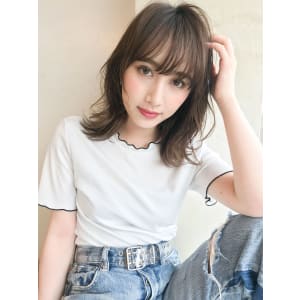 大人ナチュラルミディ ひし形パーマ
