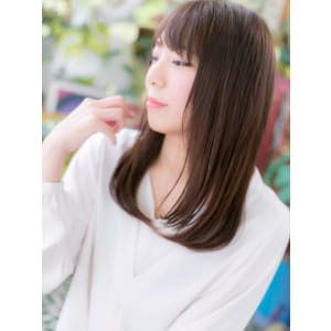 斜めバング◎ナチュラルワンカールスタイル