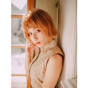 カジュアルキュートな切りっぱなしボブ