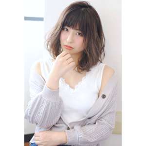 上品フェミニンのラフ仕上げセミディ【k104】