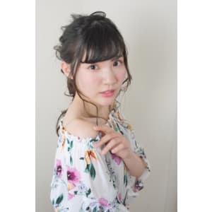 ロング編み込みアレンジ