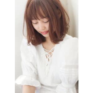 大人かわいいひし形ボブヴェールウェーブなエアリーパーマ